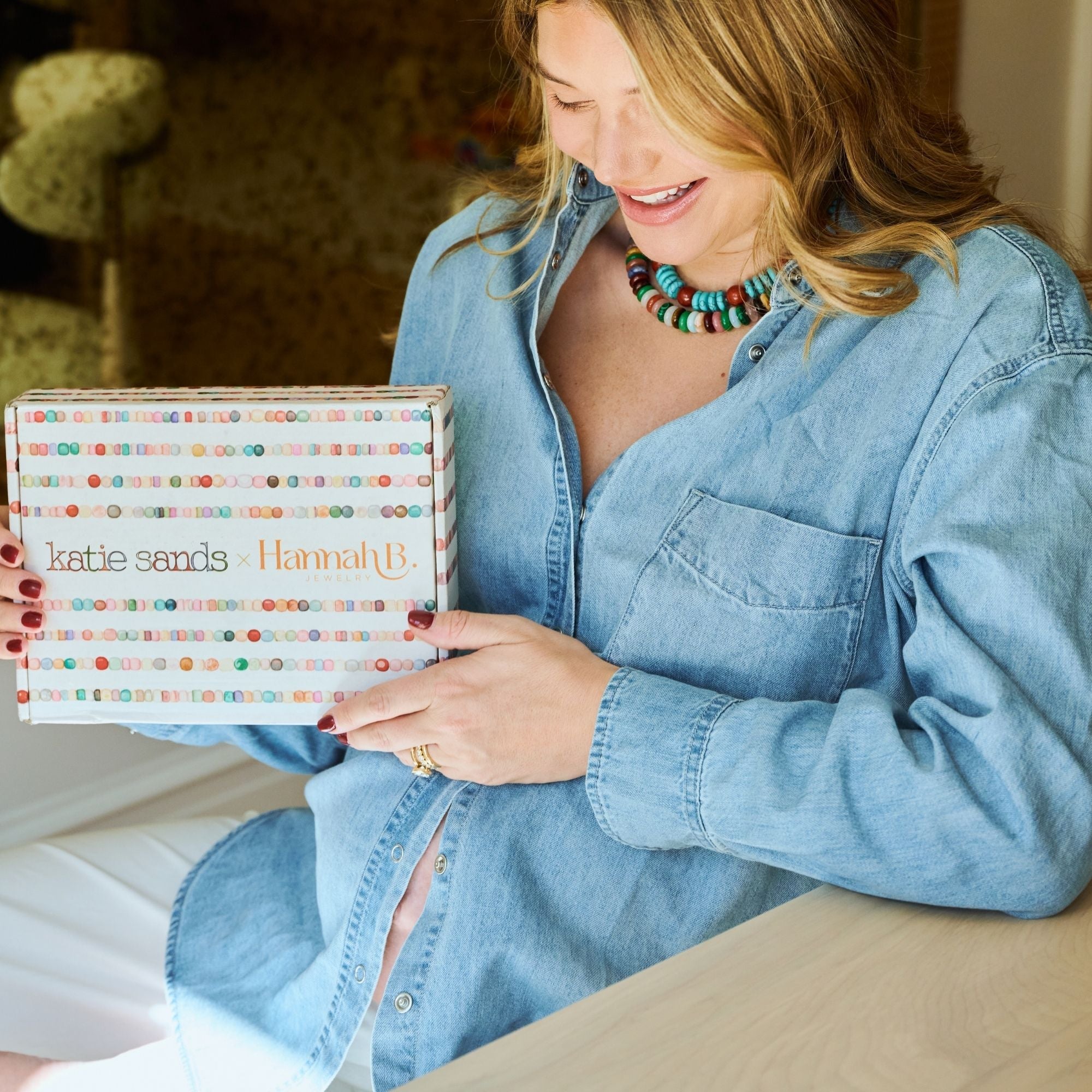 Turquoise and Red Jasper Necklace - Hannah B by Hannah Bender