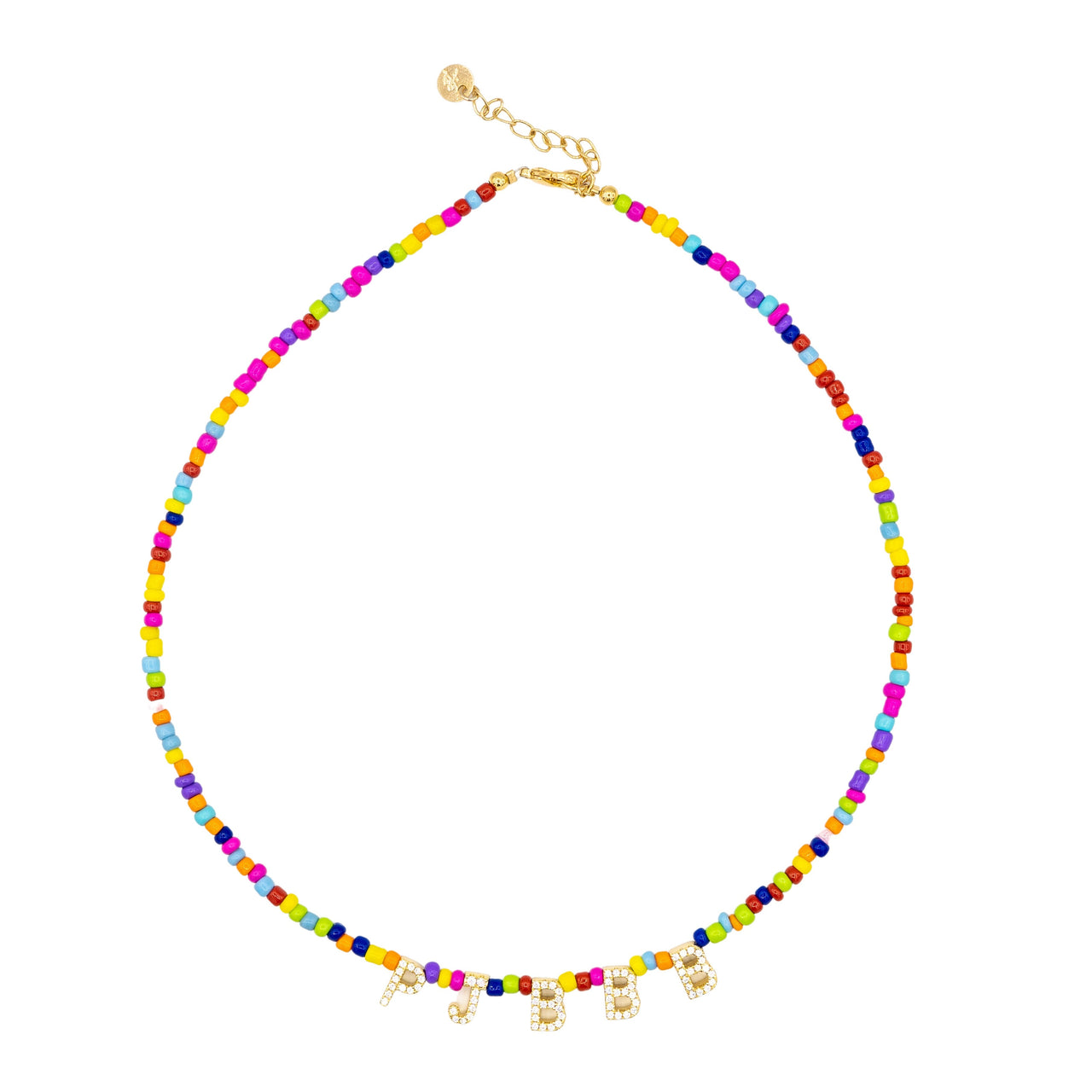 The Colorful Beaded Letter Necklace